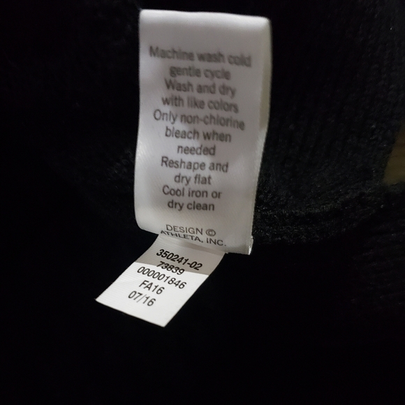 Athleta Sweater Black Honeycomb Sweater - Picture 5 of 5